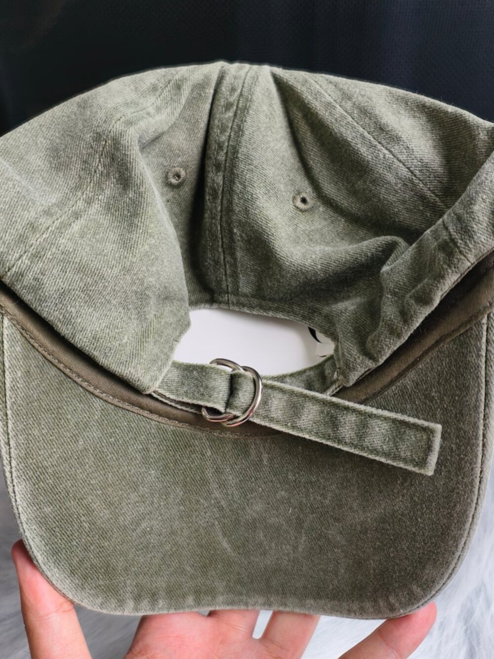 Acne Studios - Washed Green - Baseball Cap - Yellow embroidered logo - Picture 4 of 5